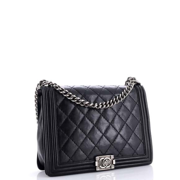 Boy Flap Bag Quilted Calfskin Large #219680C24B - Picture 2 of 9